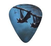 GGNKDL Bats in the treetops Prints Guitar plectrum 12 pieces with three thickness plectrum combinations suitable for bass and ukulele