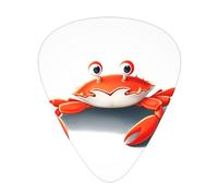 GGNKDL Beach crab Prints Guitar plectrum 12 pieces with three thickness plectrum combinations suitable for bass and ukulele