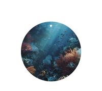 GGNKDL Beautiful coral sea prints 6-piece Round Shape car air freshener with hanging type car accessories