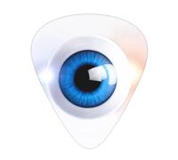 GGNKDL Blue horror eyeball Prints Guitar plectrum 12 pieces with three thickness plectrum combinations suitable for bass and ukulele