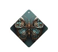 GGNKDL Blue mechanical butterfly prints 6-piece Square car air freshener with hanging type car accessories