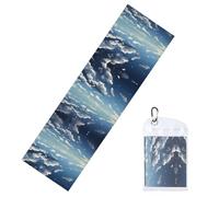 GGNKDL Blue Sky and White Clouds Printing Cool Sports ice Towels are Suitable for Indoor and Outdoor Sports and Exercise Activities