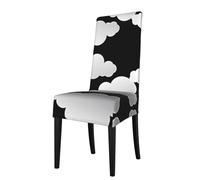 GGNKDL Blue Sky and White Clouds Prints Restaurant Chair Covers are Detachable, Super Elastic, and Washable, Suitable for Kitchens