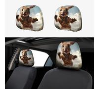 GGNKDL Bouncing Kangaroo Baby Prints 2-Pack car headrest Cover dustproof car Accessory Protective Cover