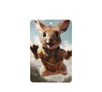 GGNKDL Bouncing kangaroo baby prints 6-piece Rectangle car air freshener with hanging type car accessories