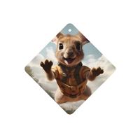 GGNKDL Bouncing kangaroo baby prints 6-piece Square car air freshener with hanging type car accessories