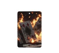 GGNKDL Burning Playing Cards prints 6-piece Rectangle car air freshener with hanging type car accessories