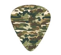 GGNKDL Camo Woodland Camoflage Prints Guitar plectrum 12 pieces with three thickness plectrum combinations suitable for bass and ukulele