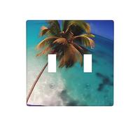 GGNKDL Caribbean Islands printing Switch cover decorative wall panel suitable for residential and commercial areas 4.5x4.5 In
