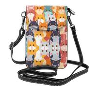 GGNKDL Cartoon Cats printing Crossbody bag, mobile phone bag, women's small wallet, a practical gift suitable for going out, exercising, and shopping