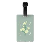 GGNKDL Cartoon White Lilies Prints Luggage Tags and Travel Bag Tags are Suitable for Both Men and Women to Prevent Luggage