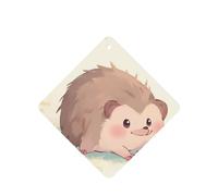 GGNKDL Chubby Hedgehog prints 6-piece Square car air freshener with hanging type car accessories