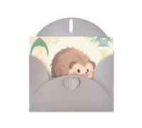 GGNKDL Chubby Hedgehog Prints Greeting Card - High-End Pearlescent Paper With Dazzling Sparkling Effect