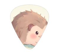 GGNKDL Chubby Hedgehog Prints Guitar plectrum 12 pieces with three thickness plectrum combinations suitable for bass and ukulele