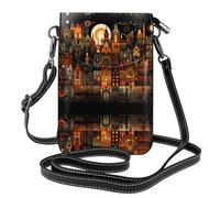 GGNKDL cities and towns printing Crossbody bag, mobile phone bag, women's small wallet, a practical gift suitable for going out, exercising, and shopping