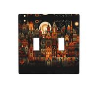 GGNKDL cities and towns printing Switch cover decorative wall panel suitable for residential and commercial areas 4.5x4.5 In