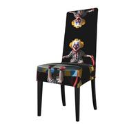 GGNKDL Clown boy Playing Prints Restaurant Chair Covers are Detachable, Super Elastic, and Washable, Suitable for Kitchens