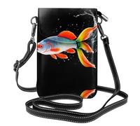 GGNKDL Colored koi printing Crossbody bag, mobile phone bag, women's small wallet, a practical gift suitable for going out, exercising, and shopping