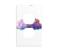 GGNKDL Colorful dark clouds printing Dual socket wall panel household power cover durable for decorative sockets and switches