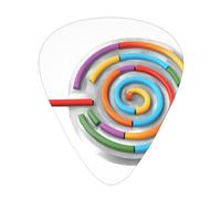 GGNKDL Colorful maze Prints Guitar plectrum 12 pieces with three thickness plectrum combinations suitable for bass and ukulele