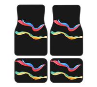 GGNKDL Colorful Scarfs Fluttering in The Wind Printing Car Floor mats with Anti Slip Front and Rear are Suitable for Cars, Trucks and SUV