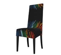 GGNKDL Colorful World Prints Restaurant Chair Covers are Detachable, Super Elastic, and Washable, Suitable for Kitchens