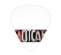 GGNKDL Cool English letters Prints Guitar plectrum 12 pieces with three thickness plectrum combinations suitable for bass and ukulele