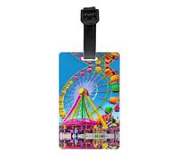 GGNKDL Corlorful Park Prints Luggage Tags and Travel Bag Tags are Suitable for Both Men and Women to Prevent Luggage