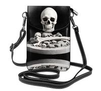 GGNKDL Corpse remains printing Crossbody bag, mobile phone bag, women's small wallet, a practical gift suitable for going out, exercising, and shopping