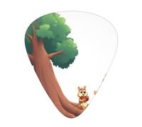 GGNKDL Curious little squirrel Prints Guitar plectrum 12 pieces with three thickness plectrum combinations suitable for bass and ukulele