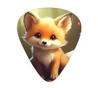 GGNKDL Cute Baby Fox Prints Guitar plectrum 12 pieces with three thickness plectrum combinations suitable for bass and ukulele