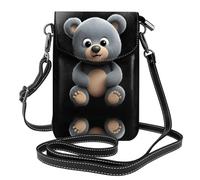 GGNKDL Cute little grizzly bear printing Crossbody bag, mobile phone bag, women's small wallet, a practical gift suitable for going out, exercising, and shopping