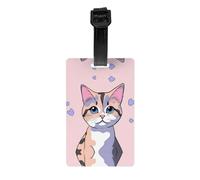 GGNKDL Cute Meow Prints Luggage Tags and Travel Bag Tags are Suitable for Both Men and Women to Prevent Luggage