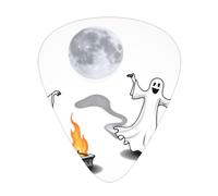 GGNKDL Dancing ghost Prints Guitar plectrum 12 pieces with three thickness plectrum combinations suitable for bass and ukulele