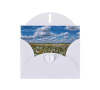 GGNKDL Dandelion On The Prairie Prints Greeting Card - High-End Pearlescent Paper With Dazzling Sparkling Effect