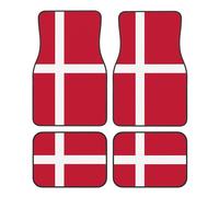 GGNKDL Danish Flag Printing Car Floor mats with Anti Slip Front and Rear are Suitable for Cars, Trucks and SUV