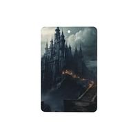 GGNKDL Dark horror castle prints 6-piece Rectangle car air freshener with hanging type car accessories
