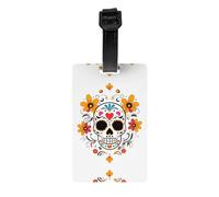 GGNKDL Day of The Dead Prints Luggage Tags and Travel Bag Tags are Suitable for Both Men and Women to Prevent Luggage