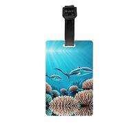 GGNKDL Deep Sea Whales Prints Luggage Tags and Travel Bag Tags are Suitable for Both Men and Women to Prevent Luggage