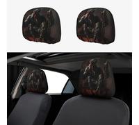 GGNKDL Devil on The Swing Prints 2-Pack car headrest Cover dustproof car Accessory Protective Cover