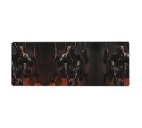 GGNKDL Devil on The Swing Prints Gaming Mouse pad XXL Large Mouse Mat Long Extended Mouse Pad Desk Mat Non-Slip Rubber Mice Pads Stitched Edges Thin Pad 31.5 x 11.8 x 0.12 in