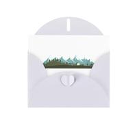 GGNKDL Distant Snow-Capped Mountains Prints Greeting Card - High-End Pearlescent Paper With Dazzling Sparkling Effect