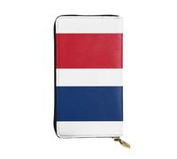GGNKDL Dutch flag printing Women's leather long handheld wallet large capacity credit card zipper bag
