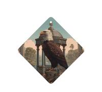 GGNKDL Eagle on the Pavilion prints 6-piece Square car air freshener with hanging type car accessories