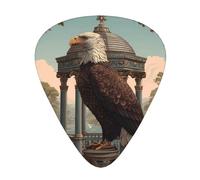 GGNKDL Eagle on the Pavilion Prints Guitar plectrum 12 pieces with three thickness plectrum combinations suitable for bass and ukulele