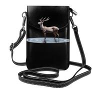 GGNKDL Elk stepping on the water printing Crossbody bag, mobile phone bag, women's small wallet, a practical gift suitable for going out, exercising, and shopping