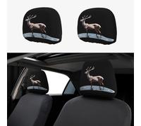 GGNKDL Elk Stepping on The Water Prints 2-Pack car headrest Cover dustproof car Accessory Protective Cover