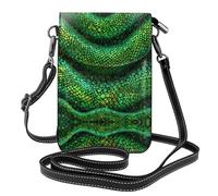 GGNKDL Emerald python pattern printing Crossbody bag, mobile phone bag, women's small wallet, a practical gift suitable for going out, exercising, and shopping