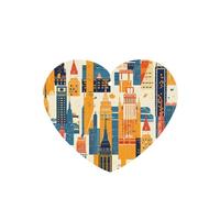 GGNKDL empire state building prints 6-piece Heart Shape car air freshener with hanging type car accessories