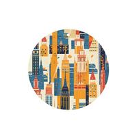 GGNKDL empire state building prints 6-piece Round Shape car air freshener with hanging type car accessories